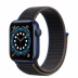Apple Watch Series 6 // 40мм GPS // Корпус из алюминия синего цвета, спортивный браслет угольного цвета